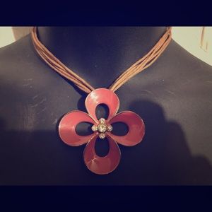 Pink floral pendant